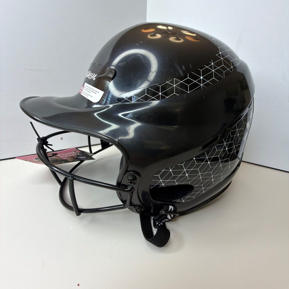 RIP-IT Vision Classic Softball Batting Helmet Black Face Guard S/M 6-6 7/8 NEW